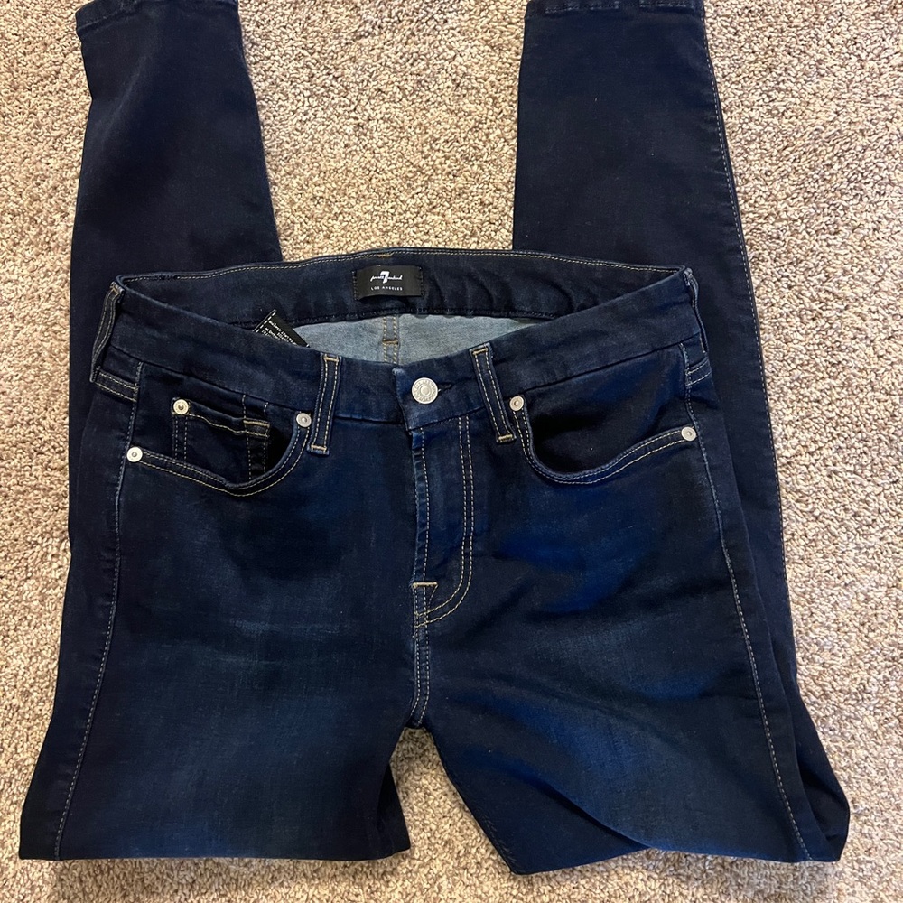 7 For All Mankind Dark Blue Jeans